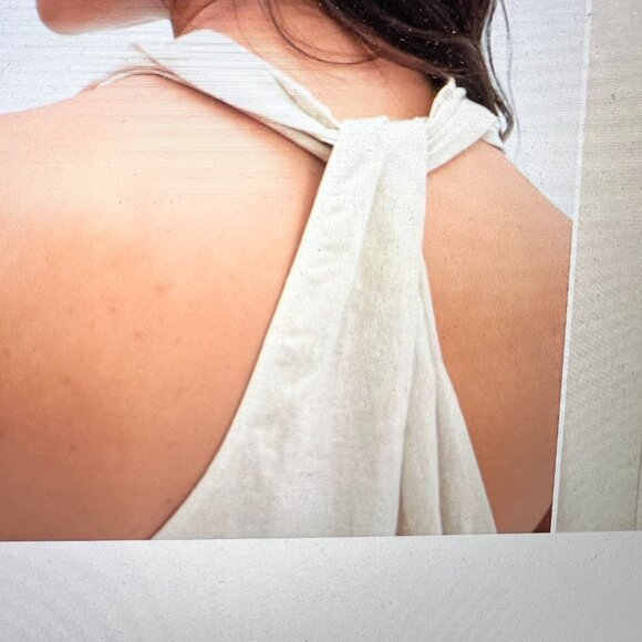 NEW- MANGO Linen Maxi Dress V-Neck, S - Picture 5 of 11